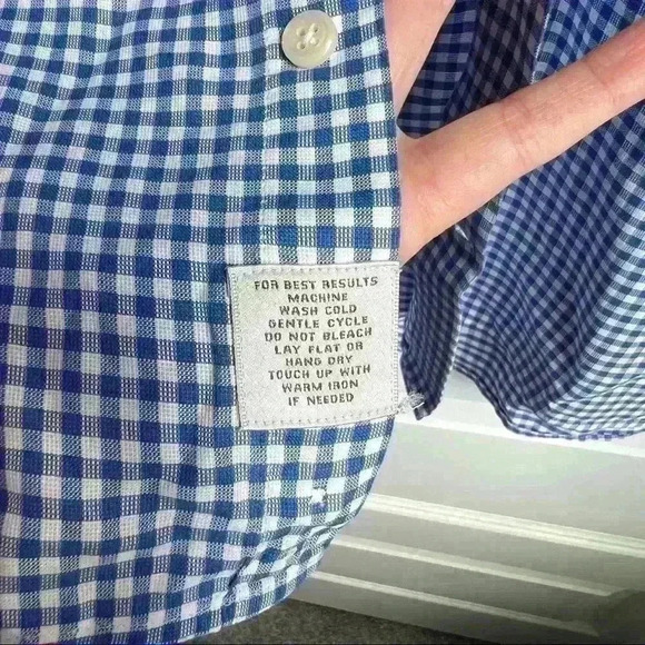 Peter Millar 100% Cotton XL Men's Button down blue an white check - Picture 4 of 4
